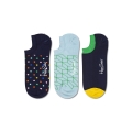 Happy Socks Tagessocke No Show Sneaker Dot Socks blau - 3 Paar